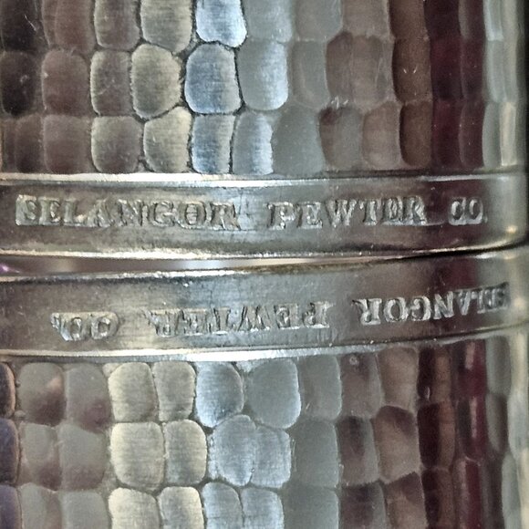 Very Vintage 70s-80s Selangor Pewter Co. Napkin Rings Set of 4 - Picture 8 of 11